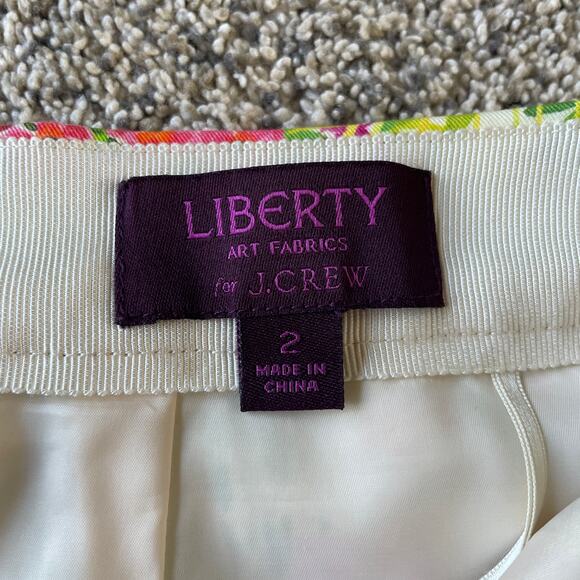 J. Crew Liberty Art Postage Stamp Tresco Floral Mini Skirt - Size: 2 - Picture 4 of 9